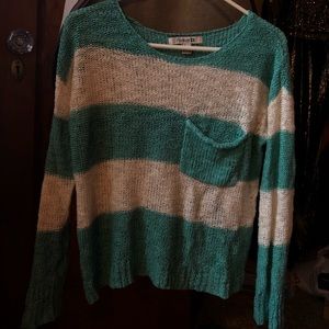 Rue21 teal and white sweater